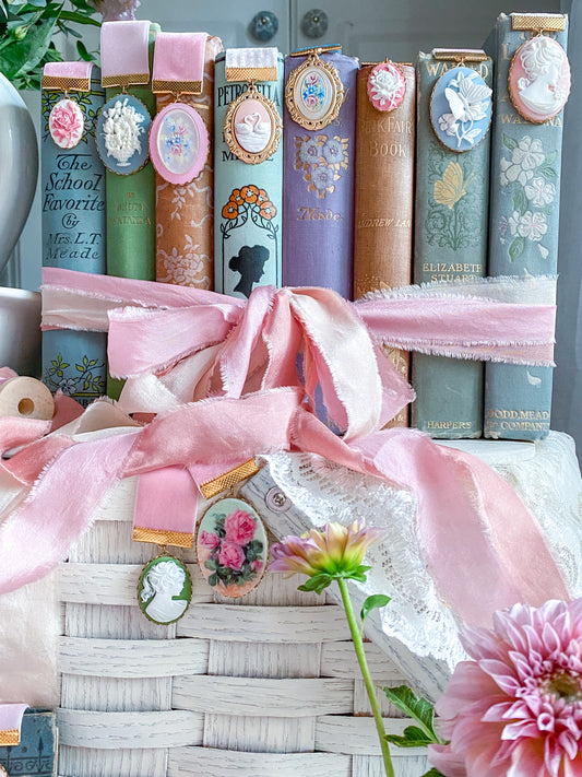 Pastel Vintage Books Gallery Wrapped Canvas