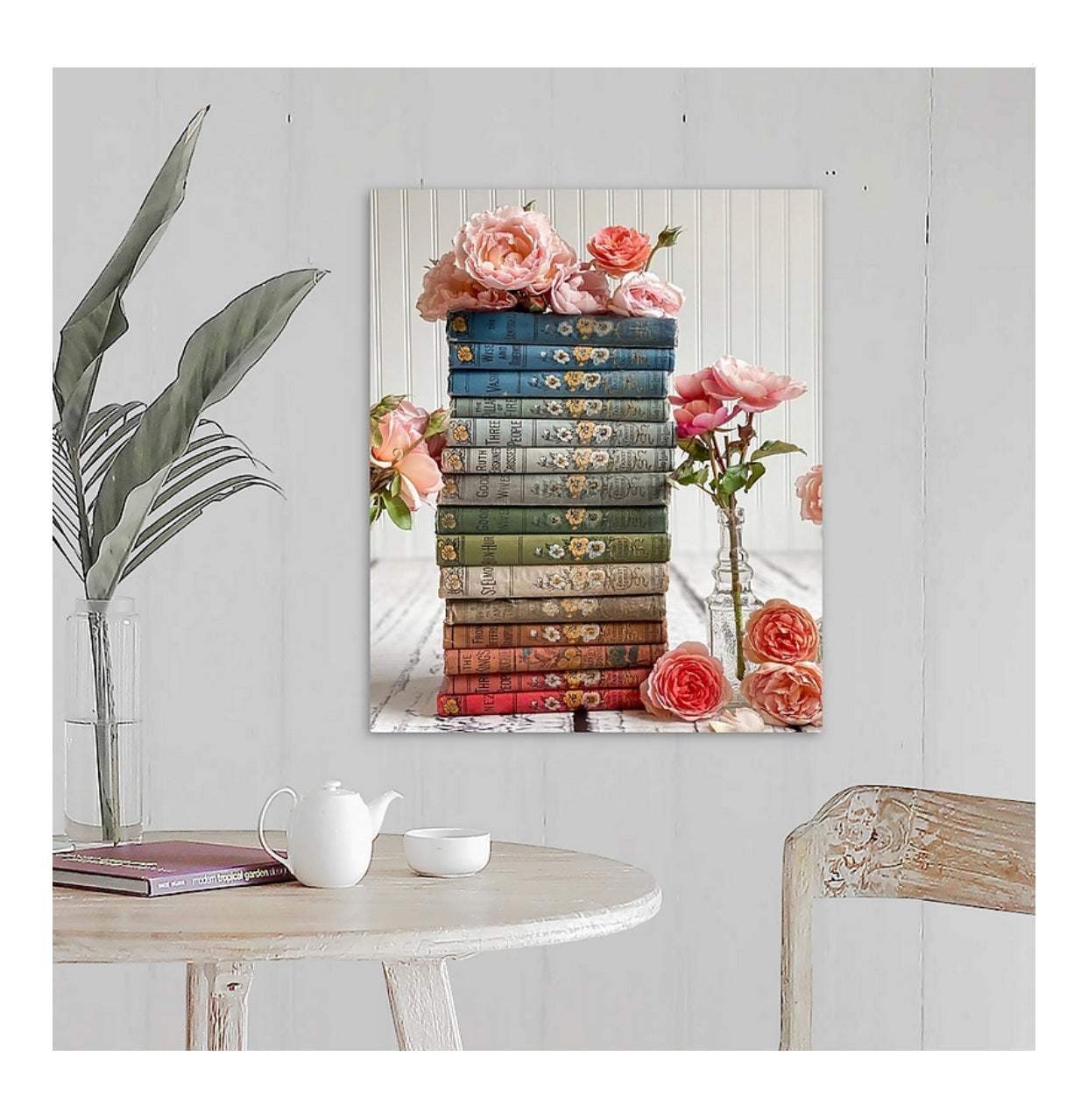 Pansy Book Spines Gallery Wrapped Canvas