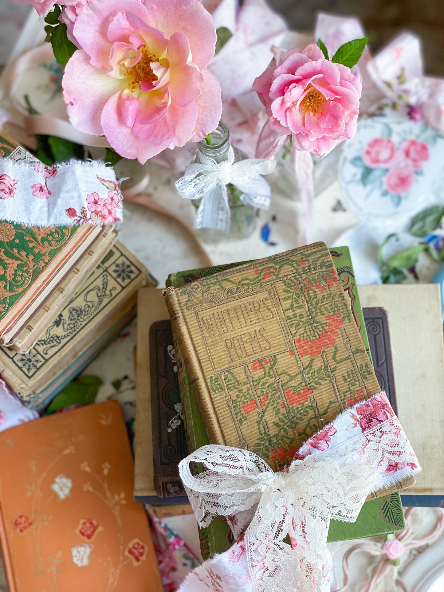 Harvest Romance 3 Book Chesnut, Green and Pumpkin Floral Barton Cottage Set