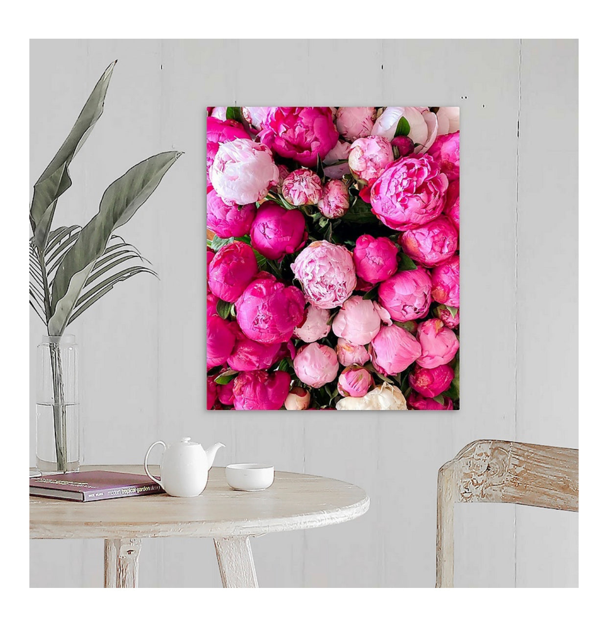Budded Pink Peonies Gallery Wrapped Canvas