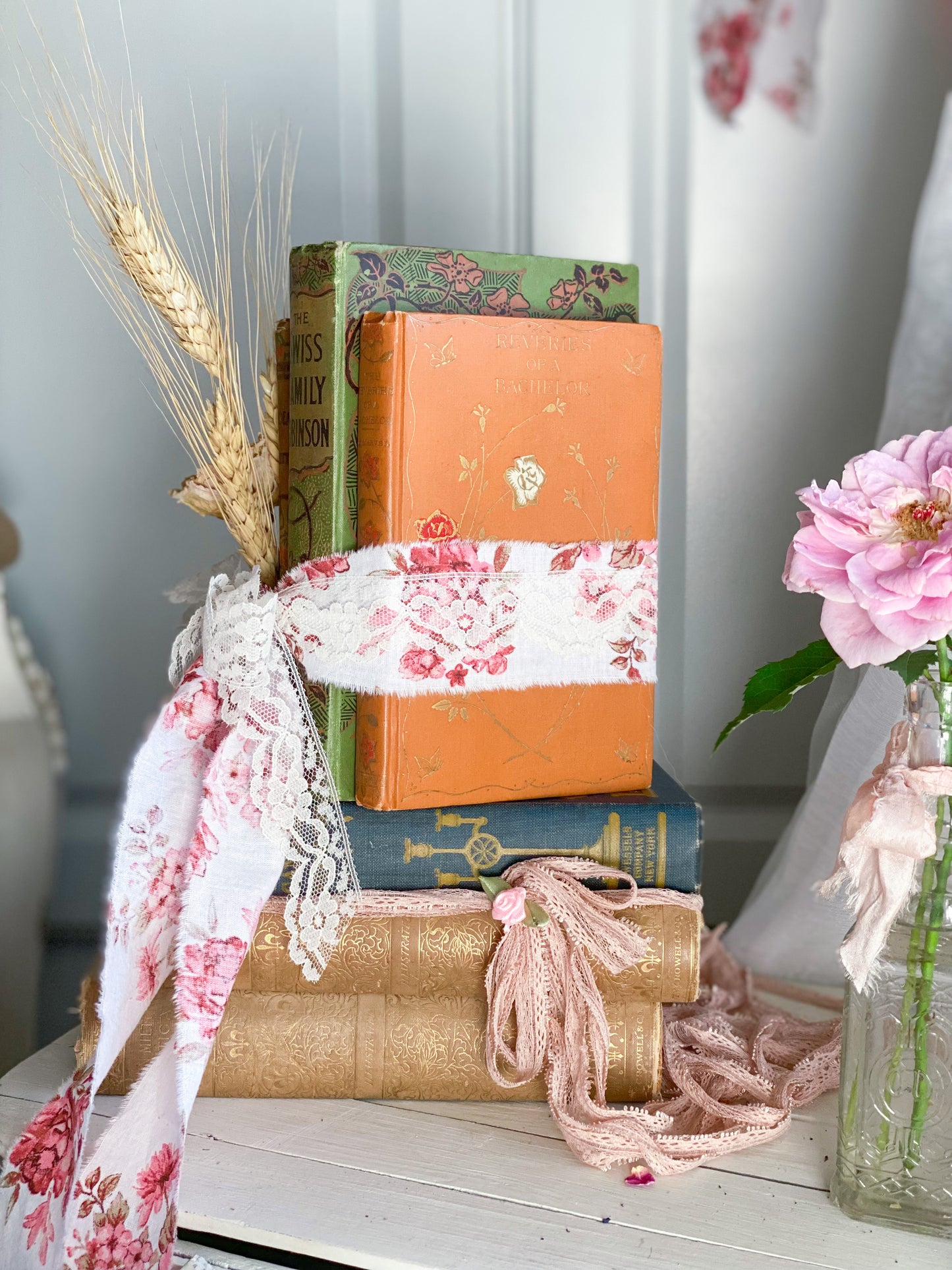 Harvest Romance 3 Book Chesnut, Green and Pumpkin Floral Barton Cottage Set
