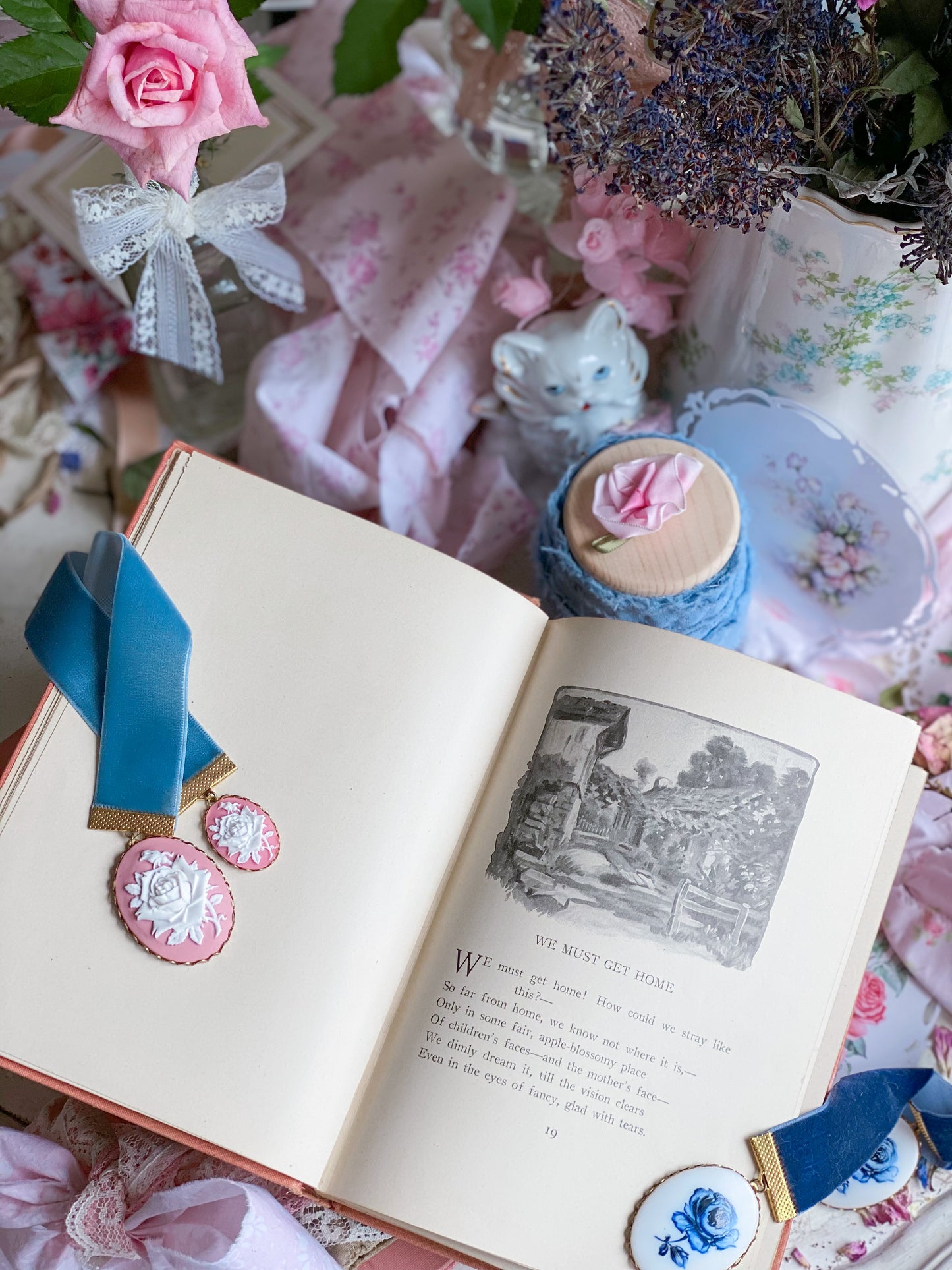 Blush Pink and Grey Autumn Romance 5 Book Barton Cottage Sets