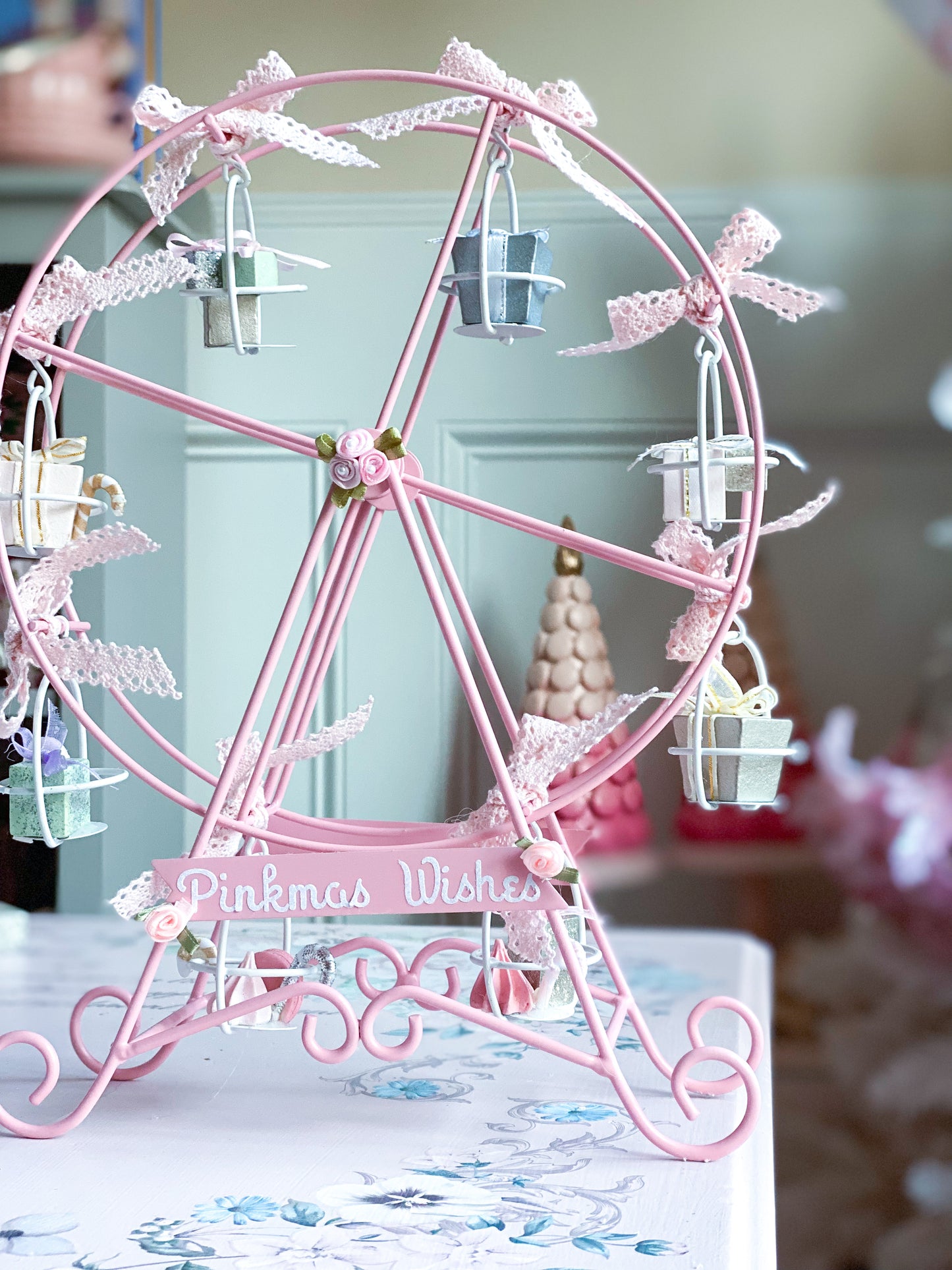 Bespoke Pink Christmas Ferris Wheel
