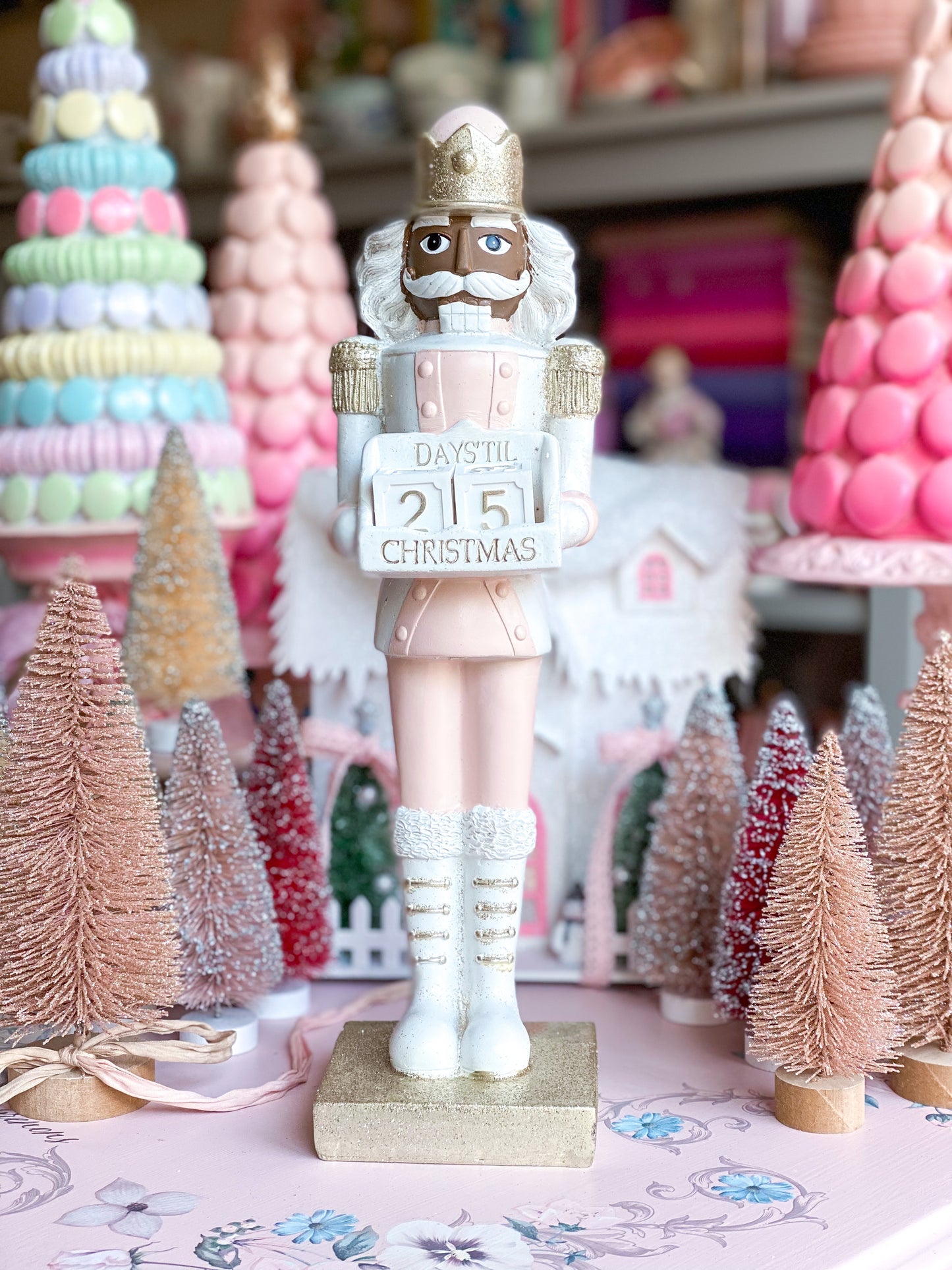 Pink and Gold Countdown to Christmas Nutcracker