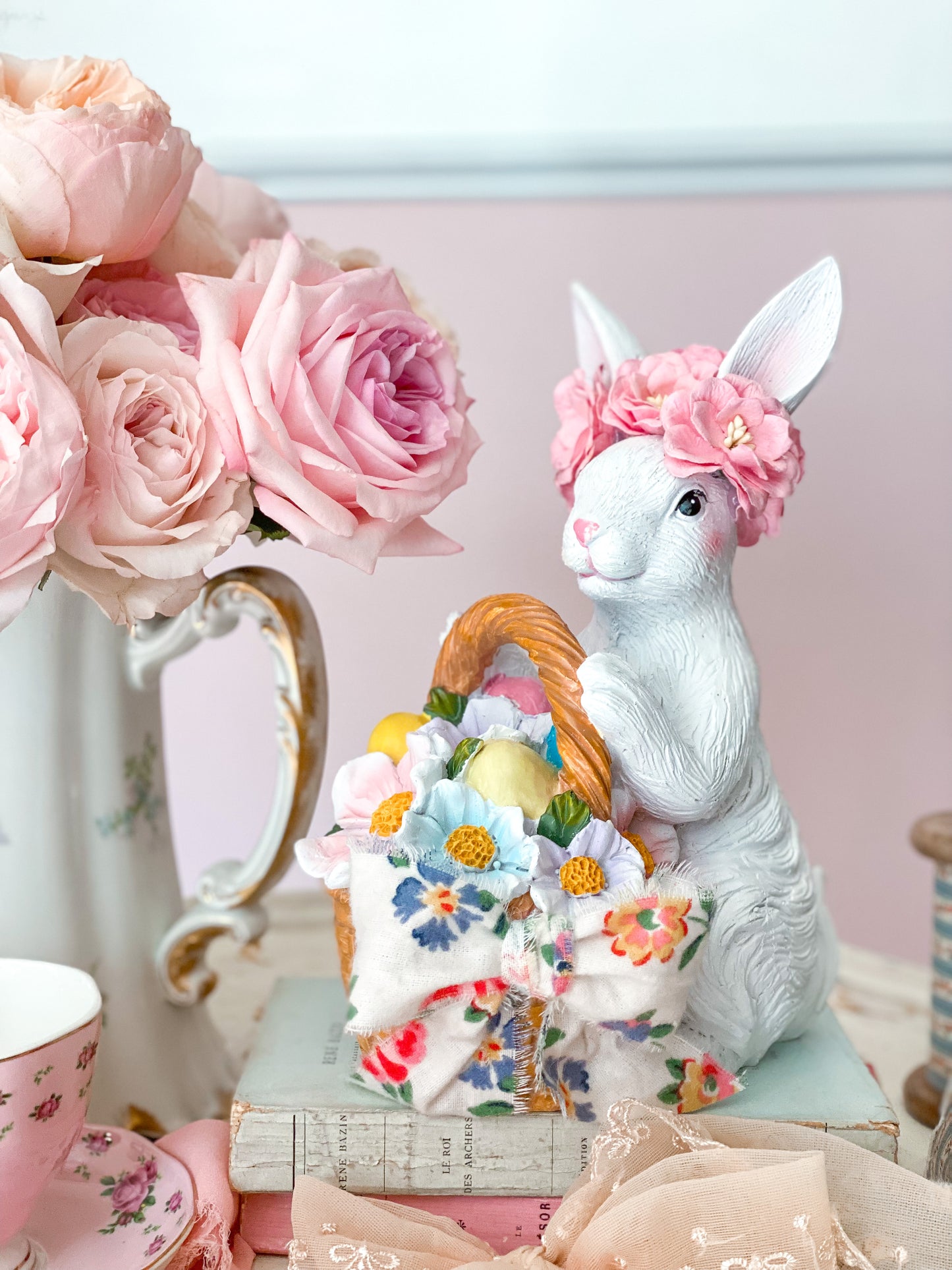Bespoke Bunny with Flower Basket