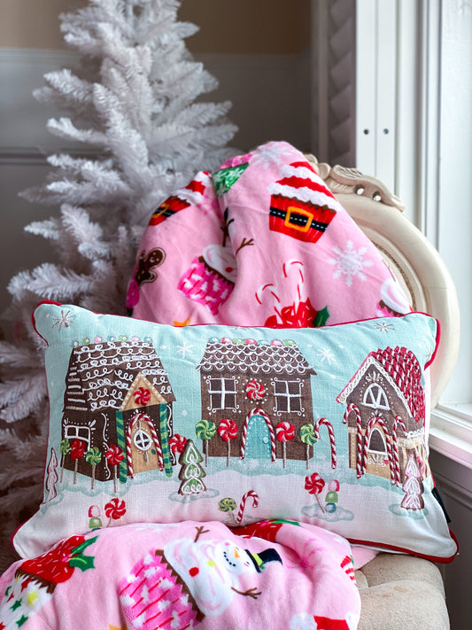 Gingerbread House Lumbar Pillow