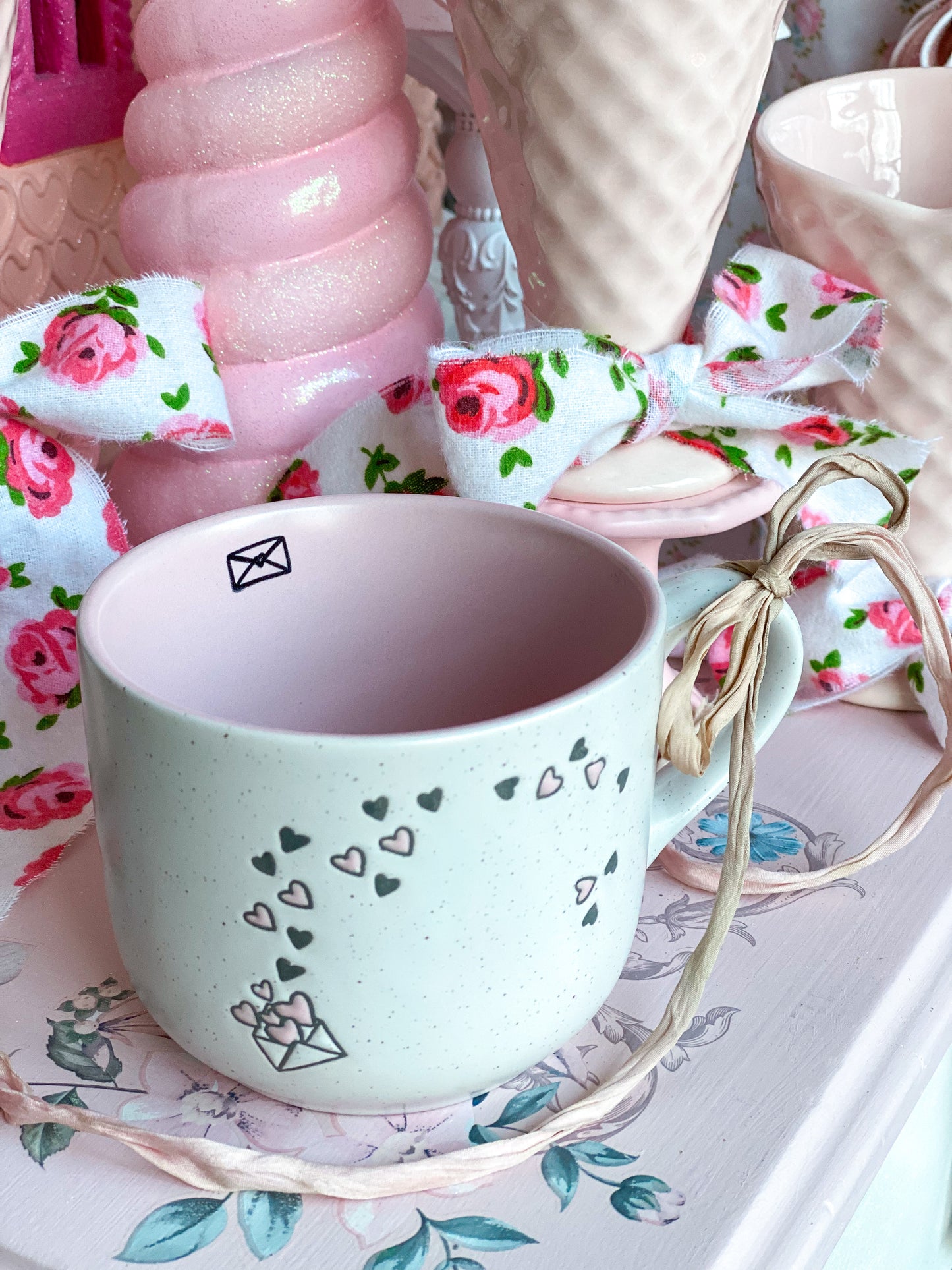 Pastel Pink You’ve Got Mail Valentine’s Day Love Letter Mug