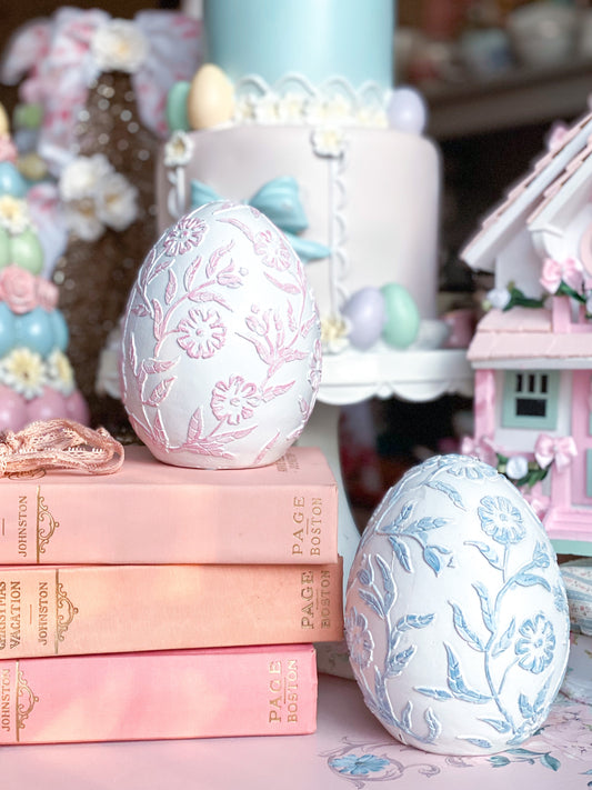 Pastel Pink and Blue Chinoiserie Eggs