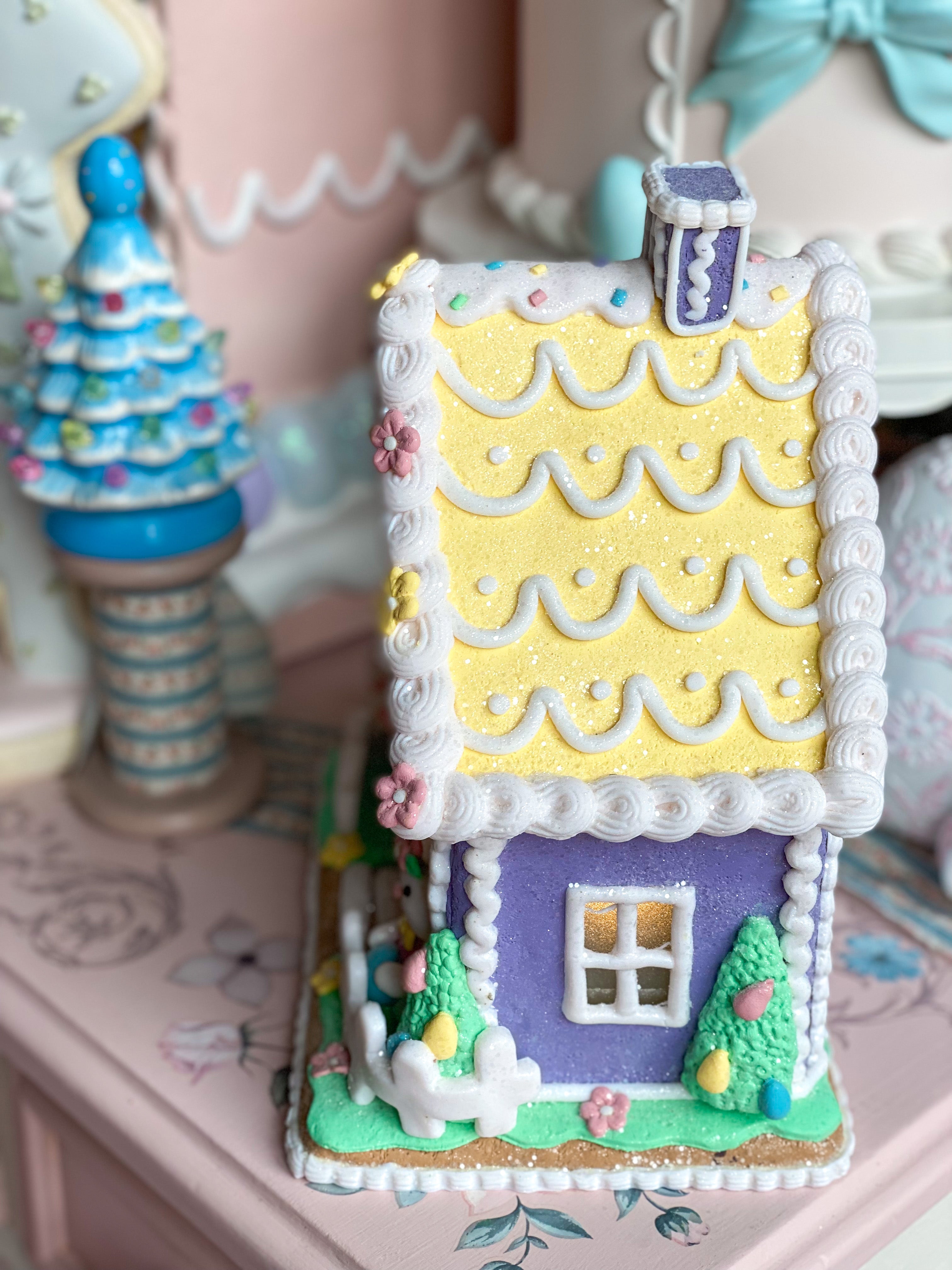 Pastel purchases Light Up Easter Gingerbread House