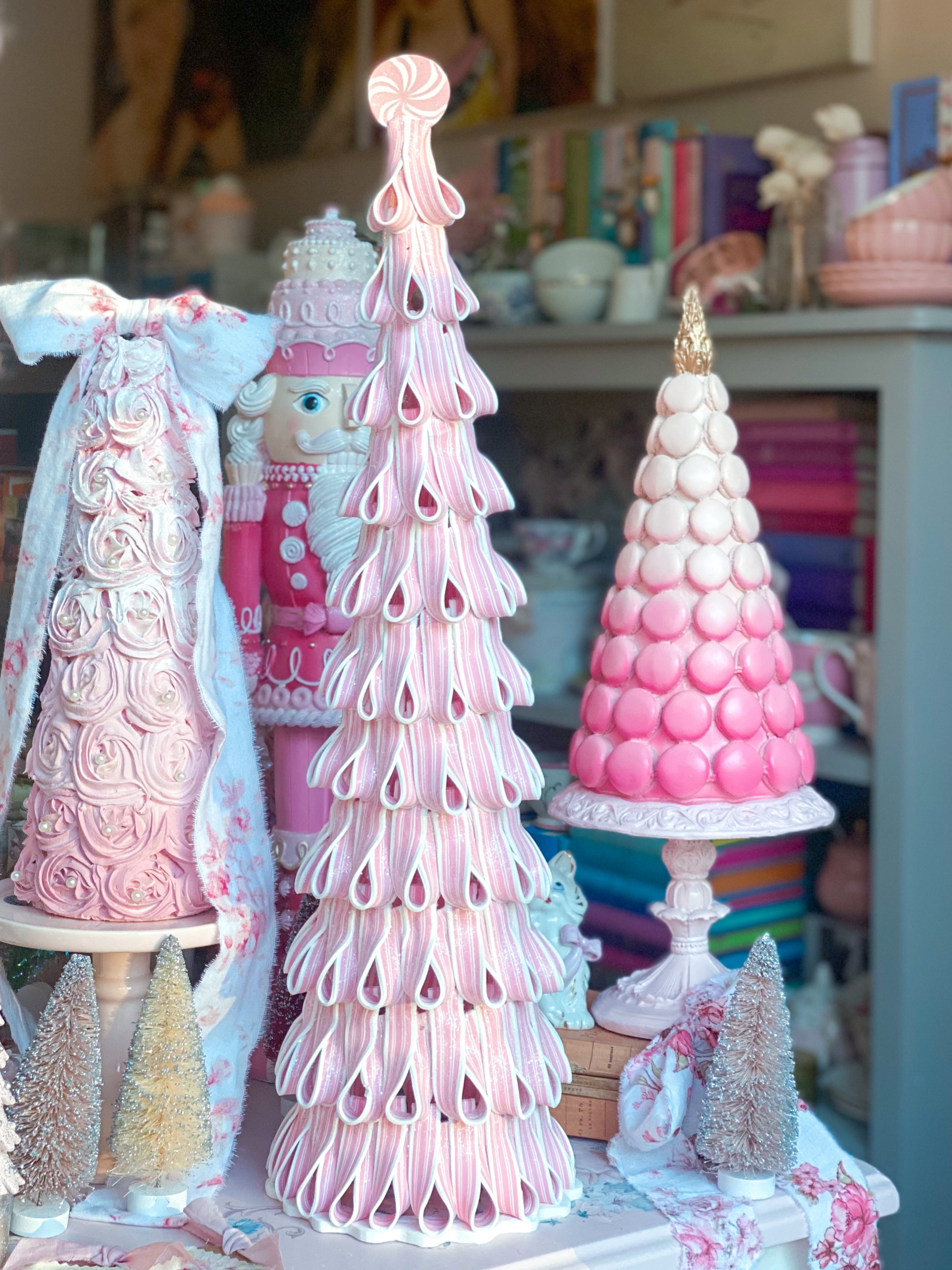 Light offers pastel pink candy taffy ribbon tree