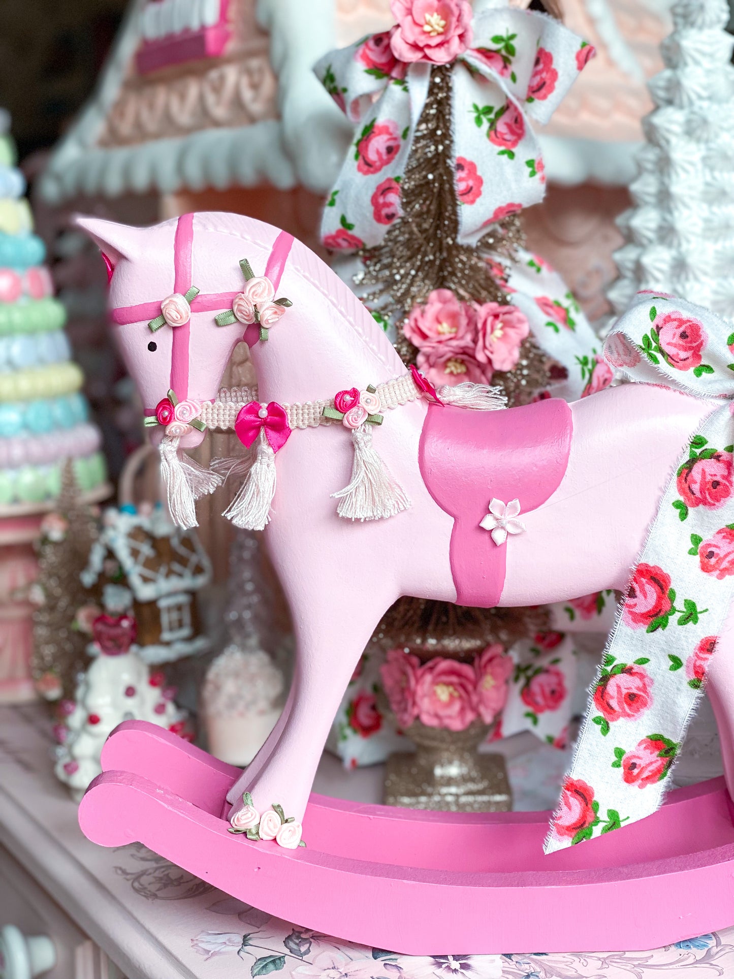 Bespoke Pink Love Day Rocking Horse