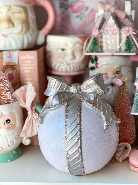 Blush Pink Large Christmas Ball Tabletop Decoration