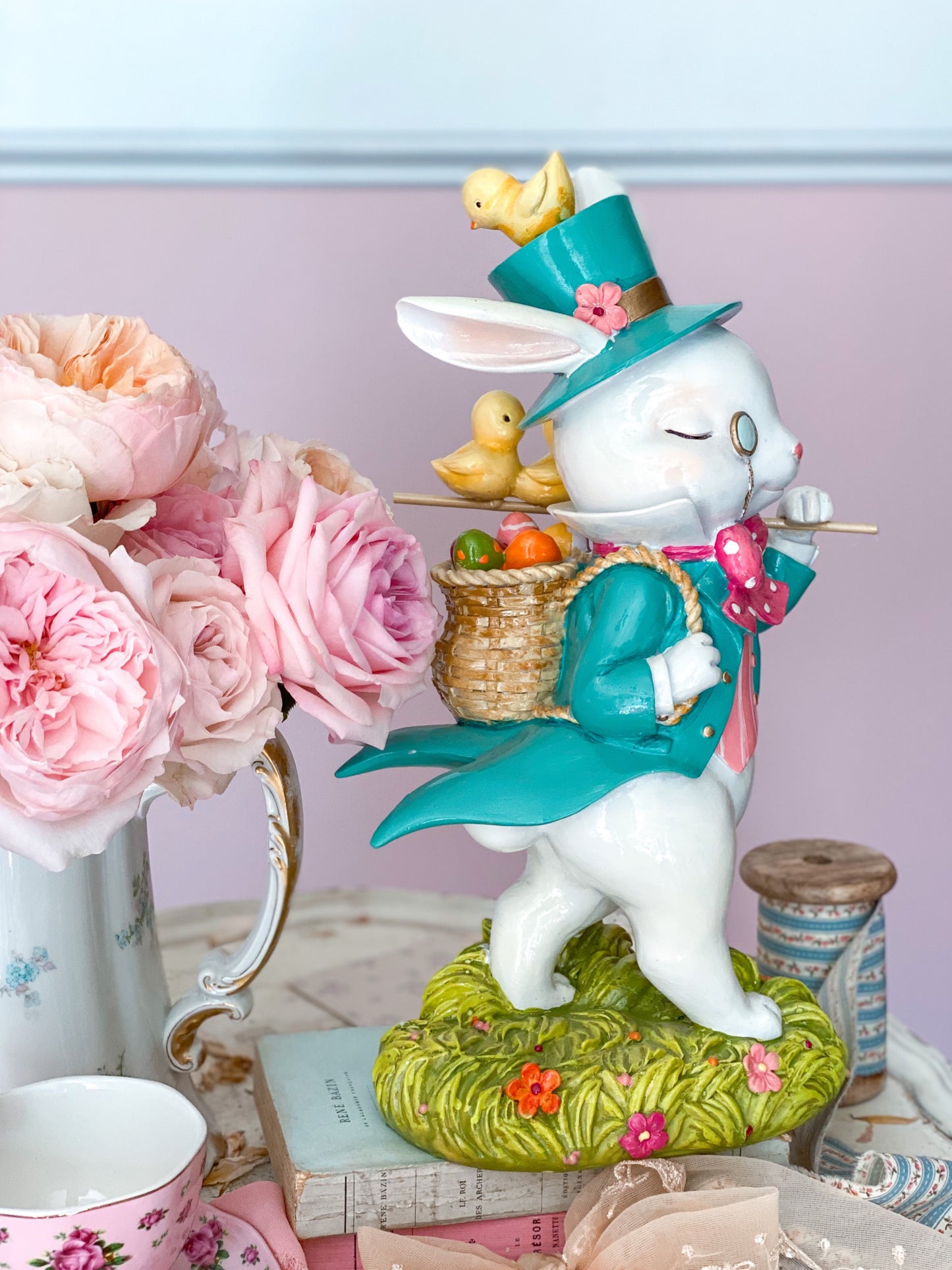 Mad Hatter Bunny with chicks