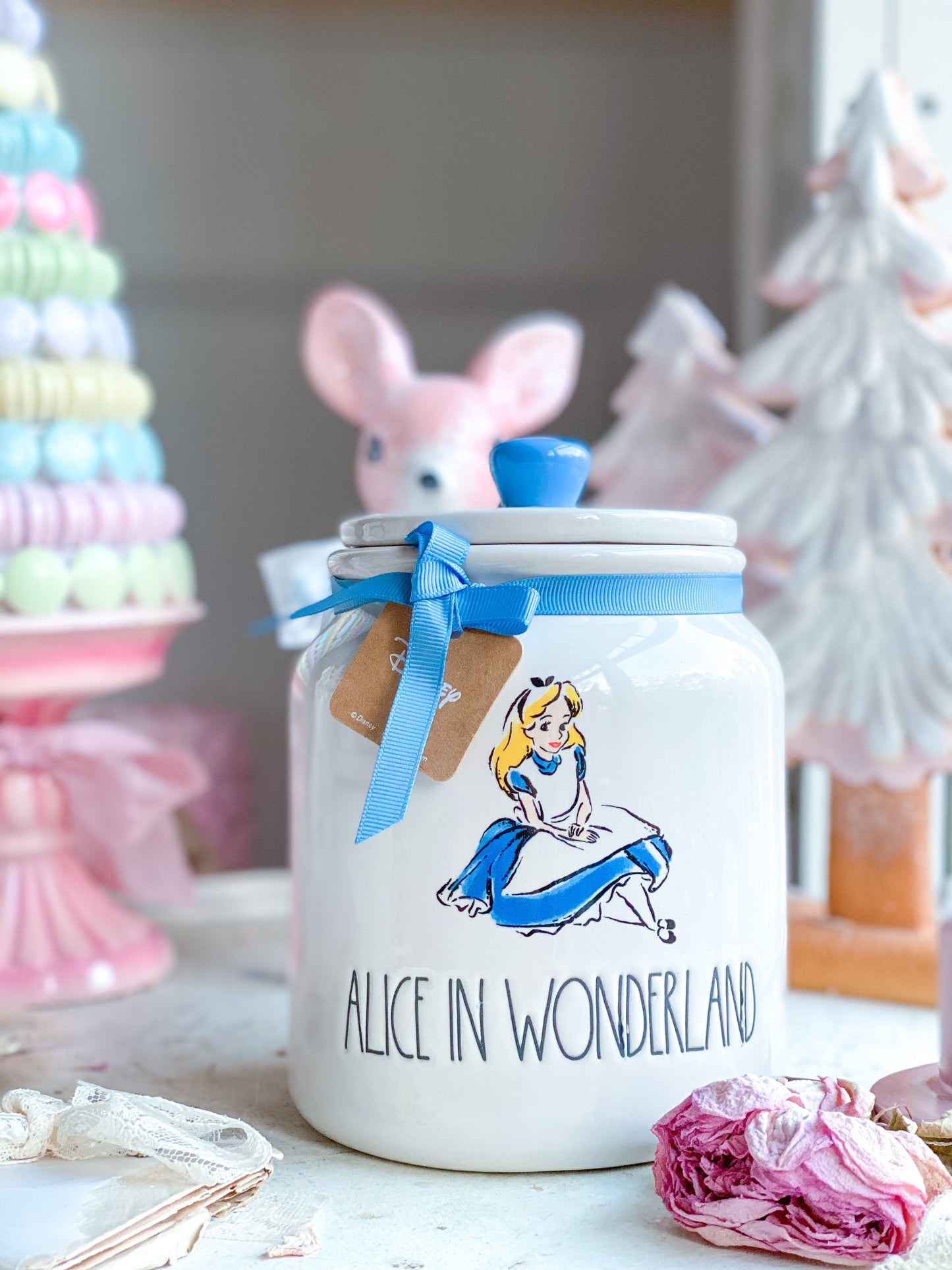 Alice in Wonderland Rae Dunn Cookie Jar