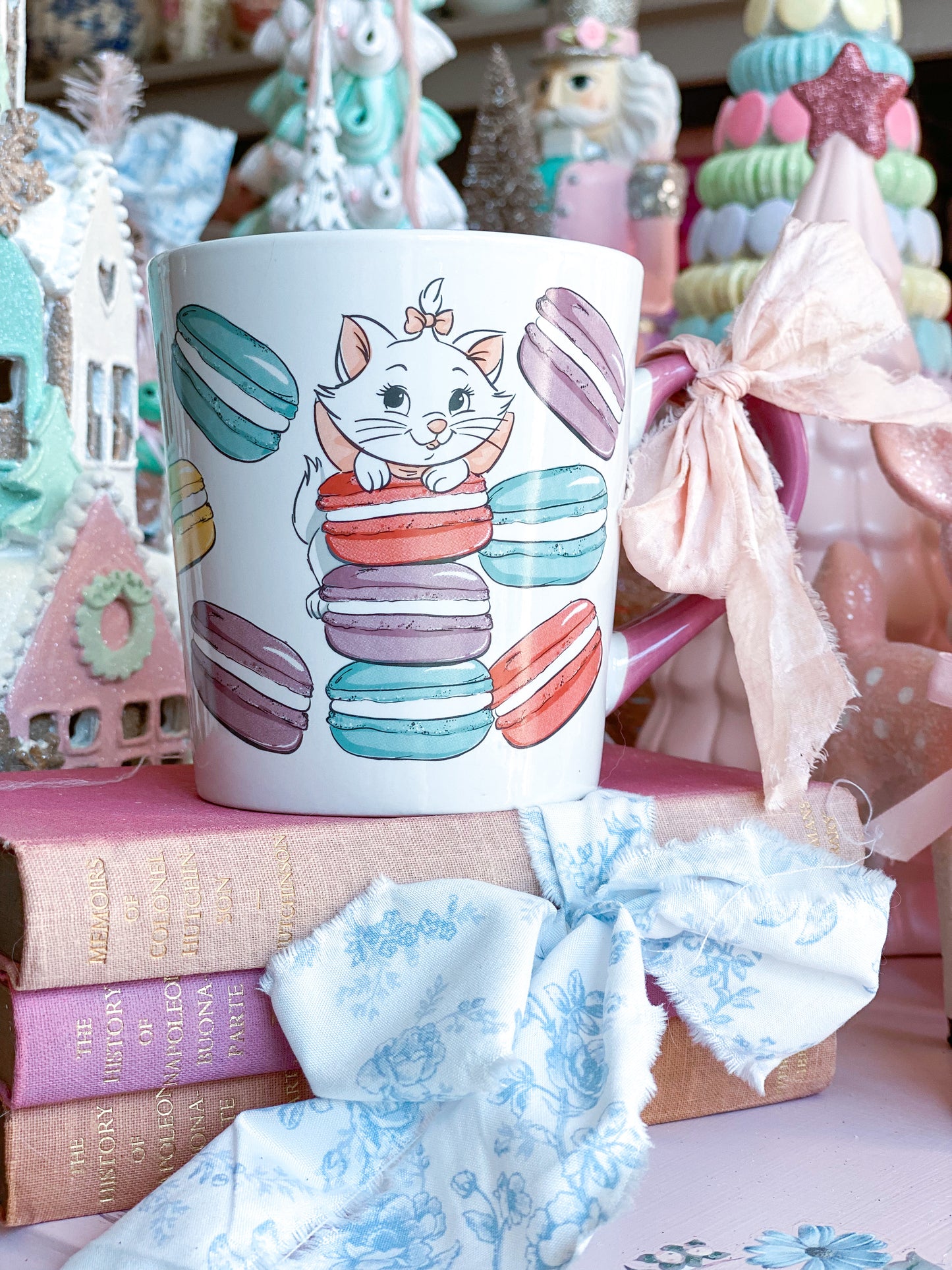 Marie White Cat with Macarons Mug from Disney’s Aristocats