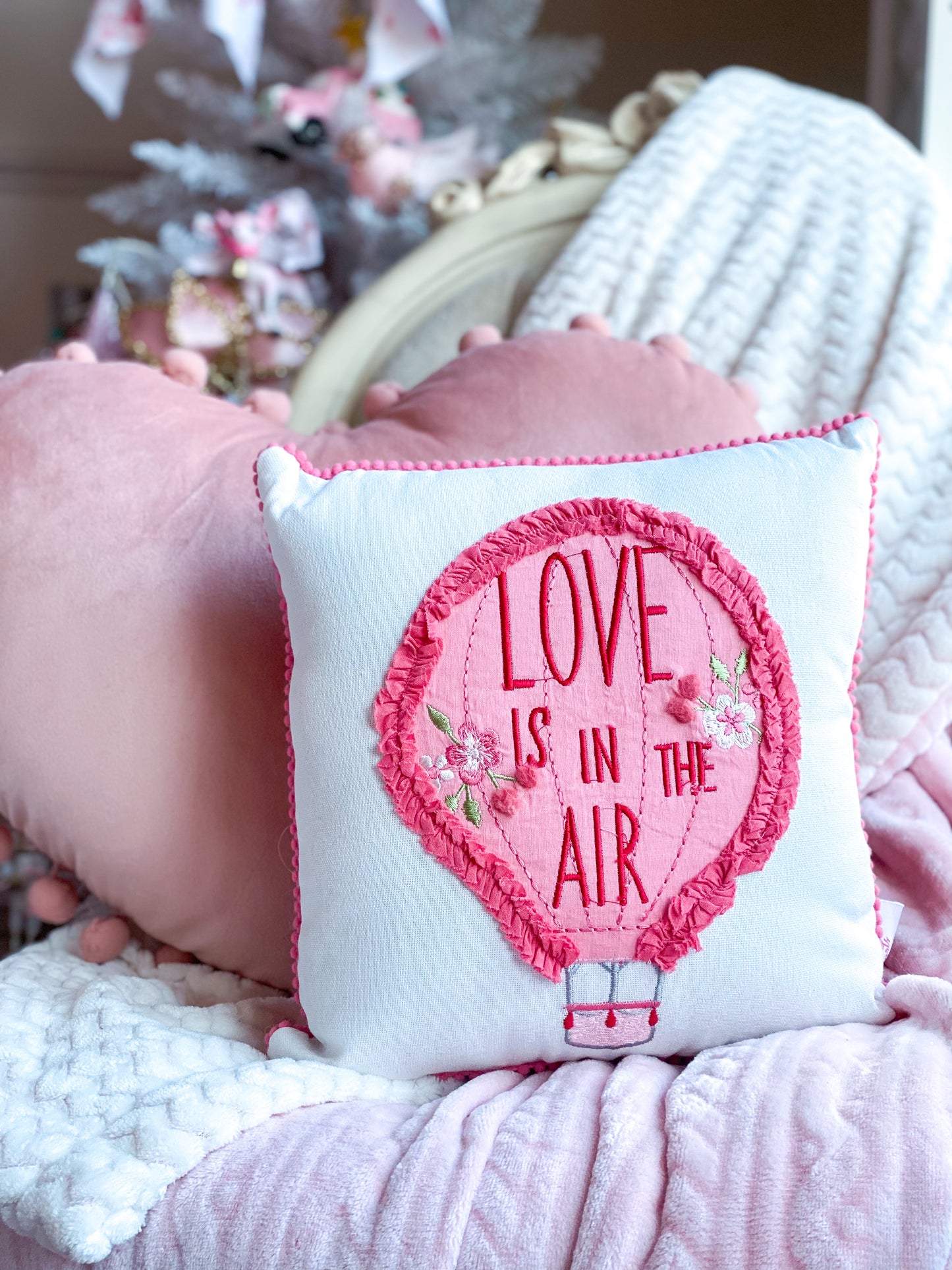 Love is in the Air Valentine’s Day Throw Pillow