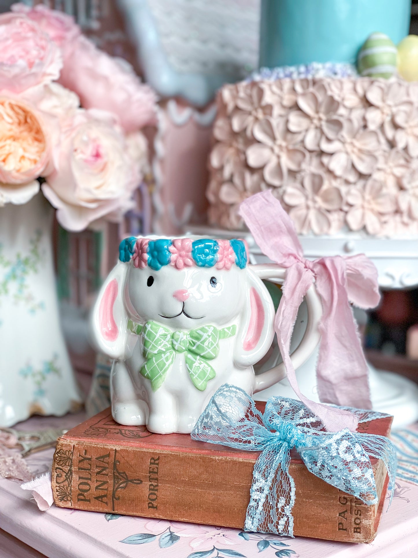 Bunny with Floral Headband Mug