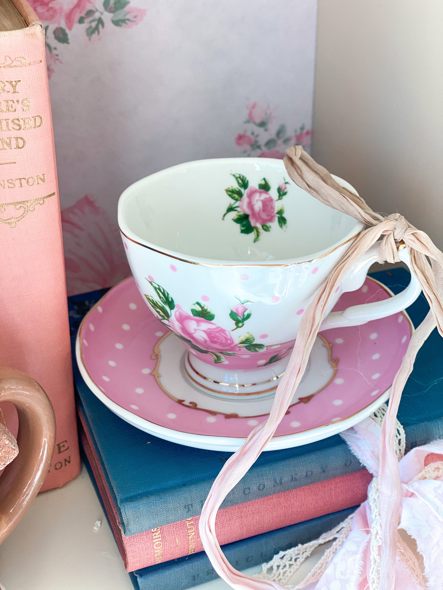 Cheeky Pink Royal Albert style teacup