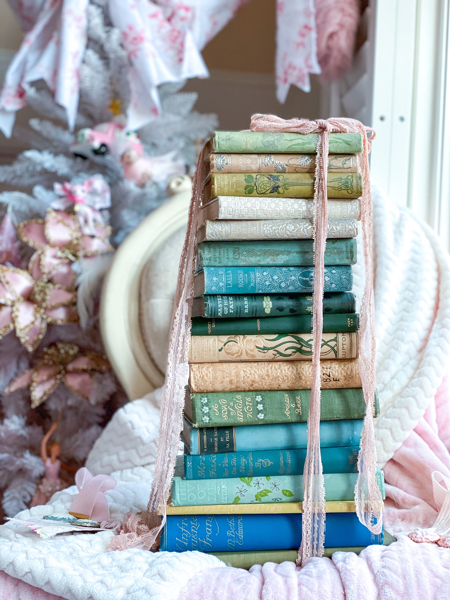 Custom Curated Vintage Book Stack