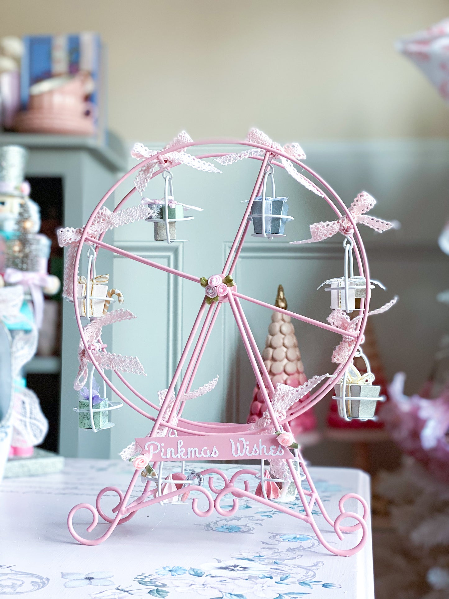 Bespoke Pink Christmas Ferris Wheel