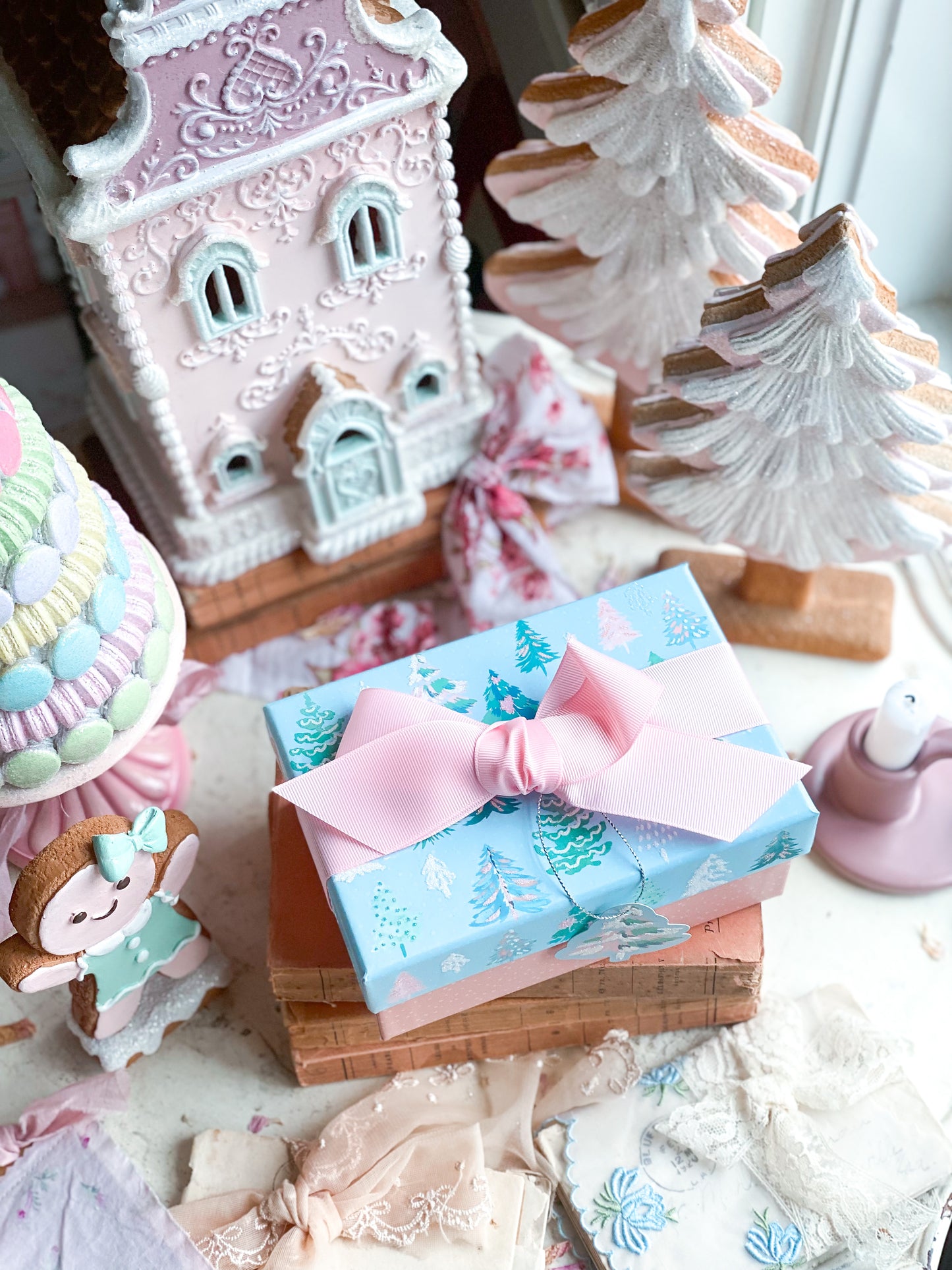 Caja de regalo rosa y azul - Pequeña